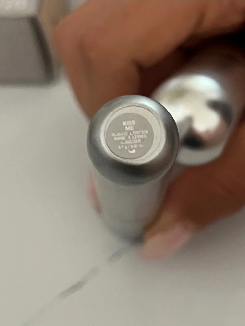 r.e.m. beauty Nude Lipstick — Sleek Silver Finish Closes with Magnet